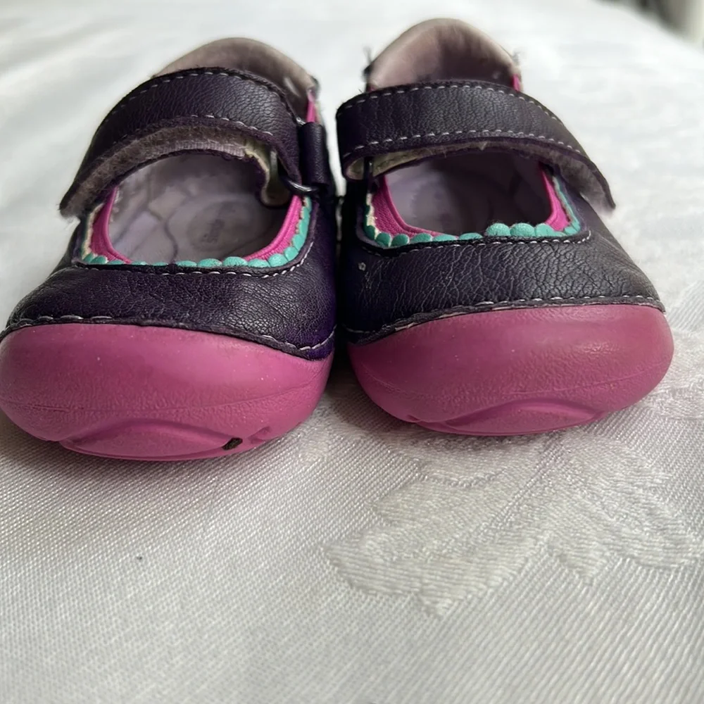 COPY - Stride Rite Baby girl purple leather Mary Jane Savanah Walkers Sz 3 mont…
